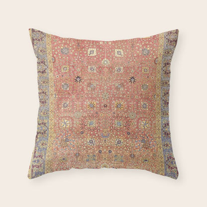Antique Turkish Coral Koum Kapi Throw Pillow Gallery Image 6