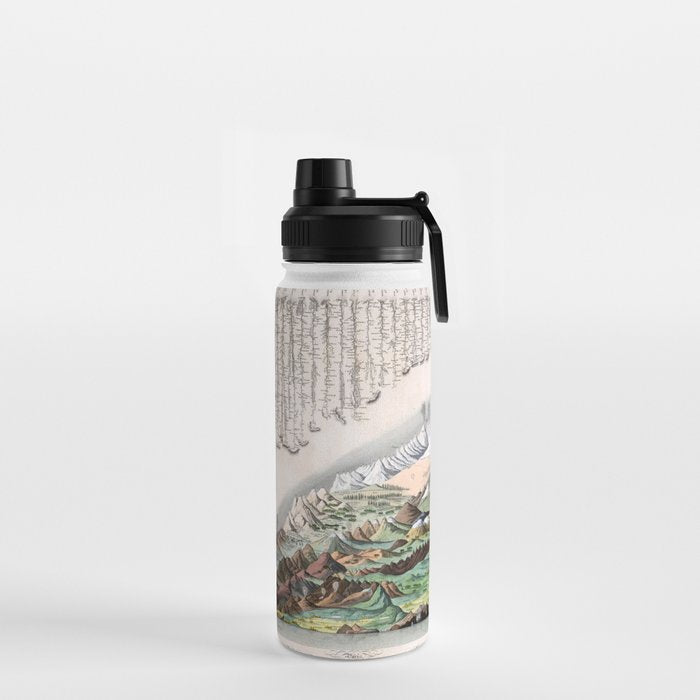 Rivers and Mountains of the World (1829) Water Bottle Gallery Image 2