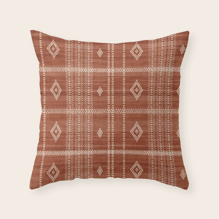 Musa in Rust Throw Pillow Gallery Image 2