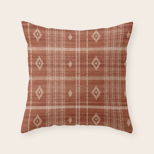 Musa in Rust Throw Pillow Gallery Image 2