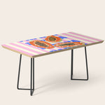 Papaya Stripes Tropical Summer Illustration Coffee Table Gallery Image 1