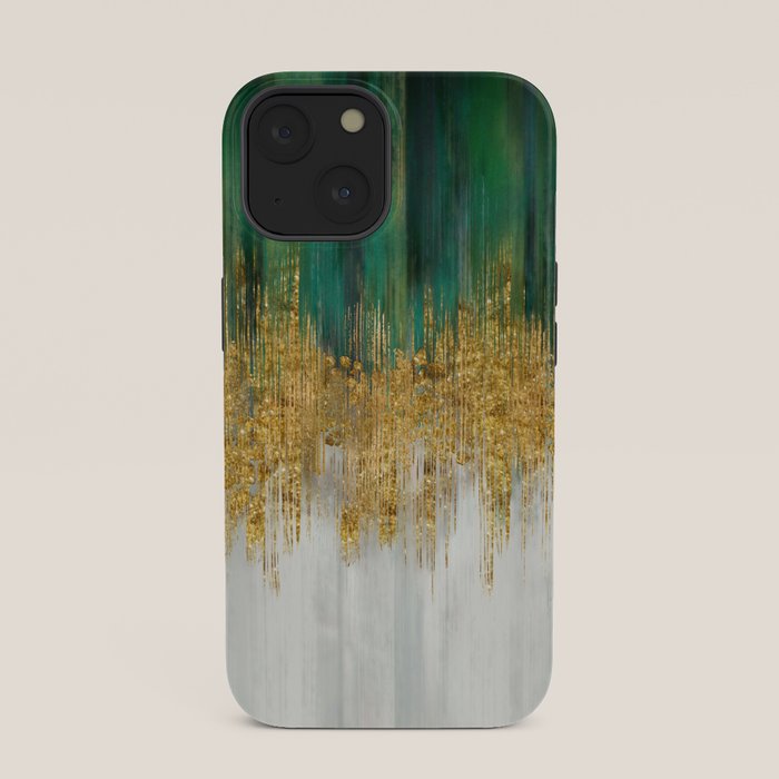 Green and gold motion abstract iPhone Case Gallery Image 33