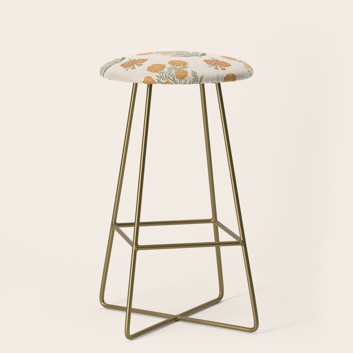 Marigold Block Print Stool Gallery Image 2