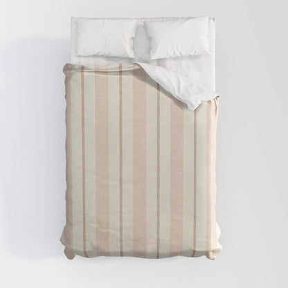 ivy stripes - cream, rust and terracotta Duvet Cover Gallery Image 8