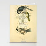 Bird Divinations: Crested Titmouse (about: almanacofbirds.org) Stationery Card Gallery Image 1