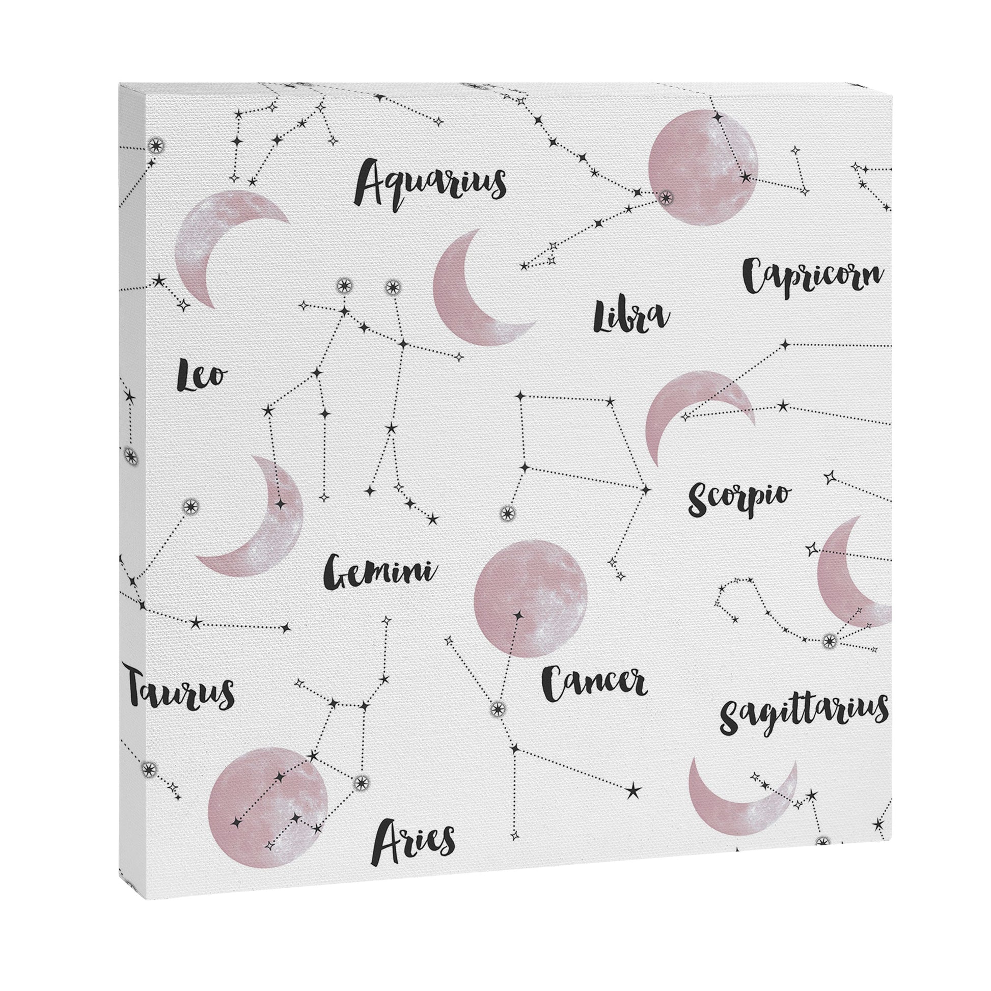 Pink Moon and Constellations Canvas Print Gallery Image 6