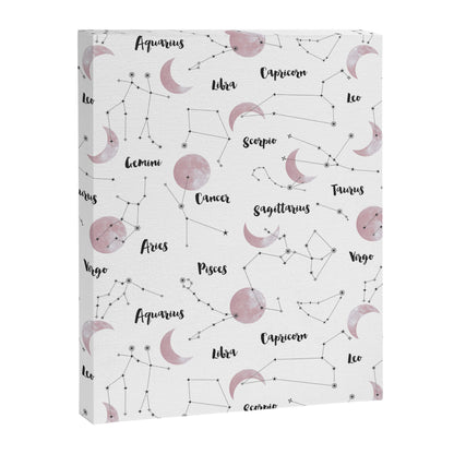 Pink Moon and Constellations Canvas Print Gallery Image 3