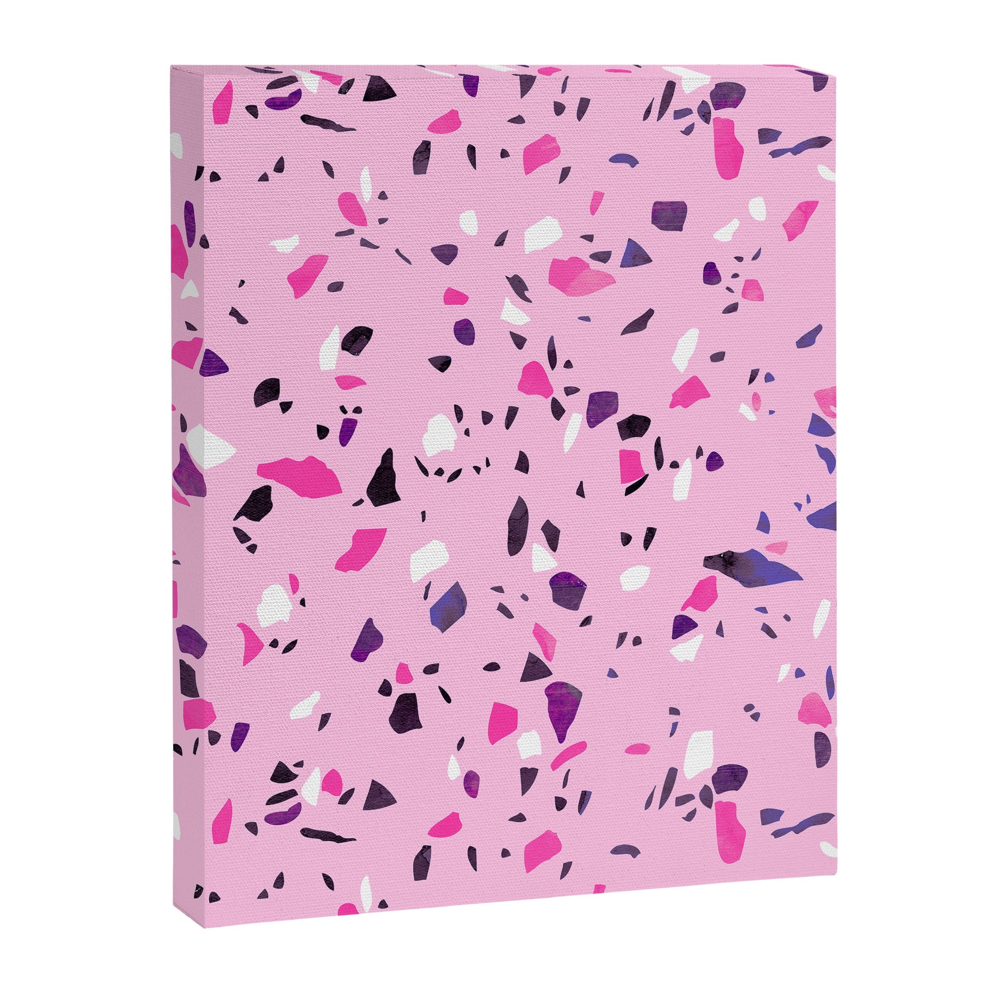 Pink Shadows Terrazzo Canvas Print Gallery Image 2