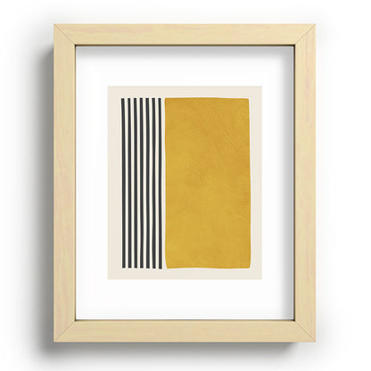 Mustard Yellow Black Lines Abstract Art Framed Art Print Gallery Image 70