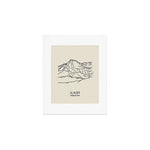 Glacier National Park Black on Cream Art Print Gallery Image 1