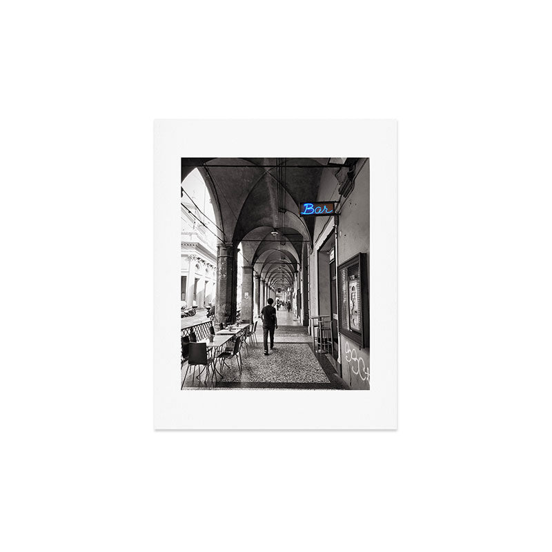Black and white Bologna Street Photography Art Print Gallery Image 2