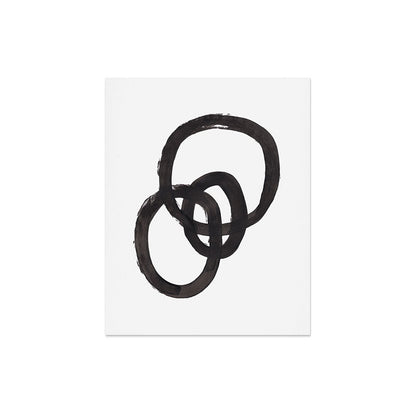 'And I Op' Minimalist Ink Line Drawing Abstract Black Brush Strokes Modern Funky Maze by Ejaaz Haniff Art Print Gallery Image 4