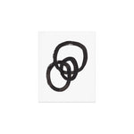 'And I Op' Minimalist Ink Line Drawing Abstract Black Brush Strokes Modern Funky Maze by Ejaaz Haniff Art Print Gallery Image 1