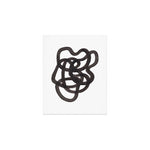 'Ink Memories' Minimalist Ink Line Drawing Abstract Black Brush Strokes Modern Funky Maze by Ejaaz Haniff Art Print Gallery Image 1