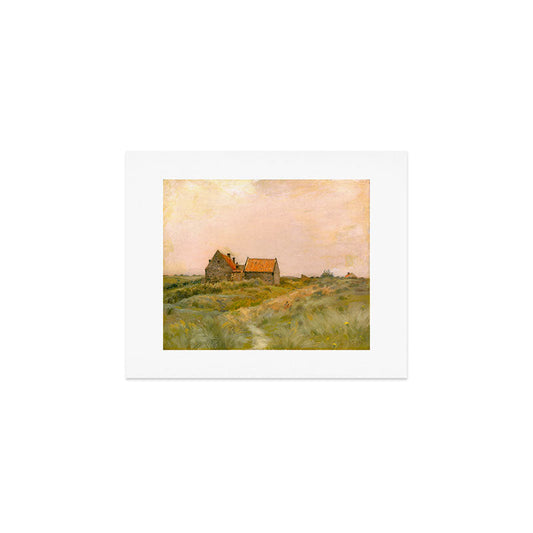 october day antique oil painting Art Print Gallery Image 1