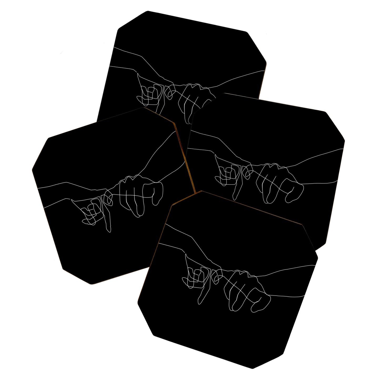 Black Pinky Swear Coaster Gallery Image 1