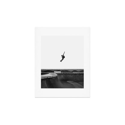 Air - Skateboarding at Venice Beach, Black and White Photography Art Print Gallery Image 2