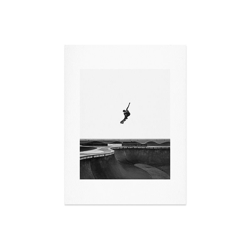 Air - Skateboarding at Venice Beach, Black and White Photography Art Print Gallery Image 6