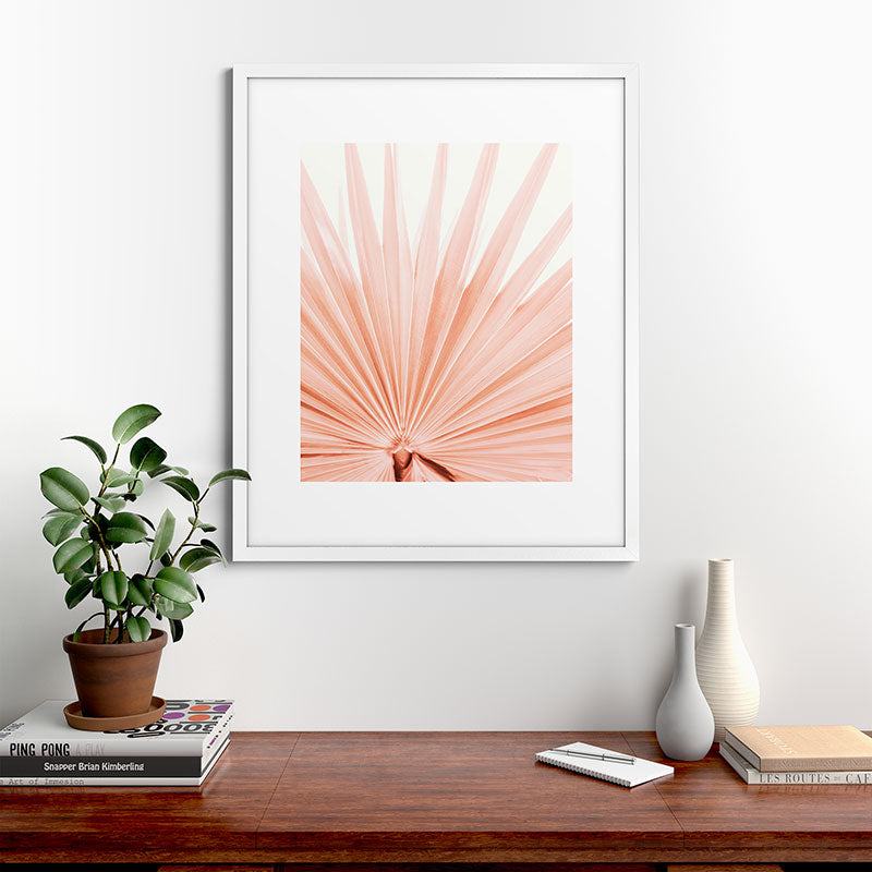 Blush Pink Fan Palm Framed Art Print Gallery Image 56