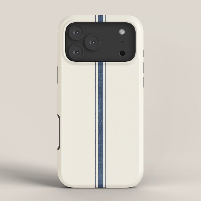 Farmhouse Stripe in Navy Blue iPhone Case Gallery Image 4