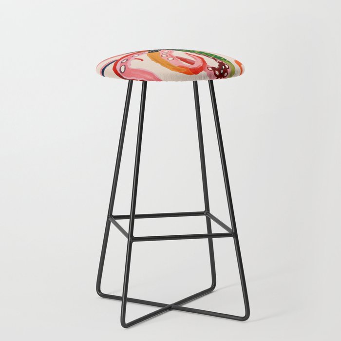 Colorful Octopus II Stool Gallery Image 1