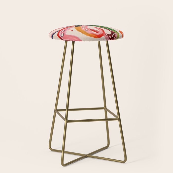 Colorful Octopus II Stool Gallery Image 2