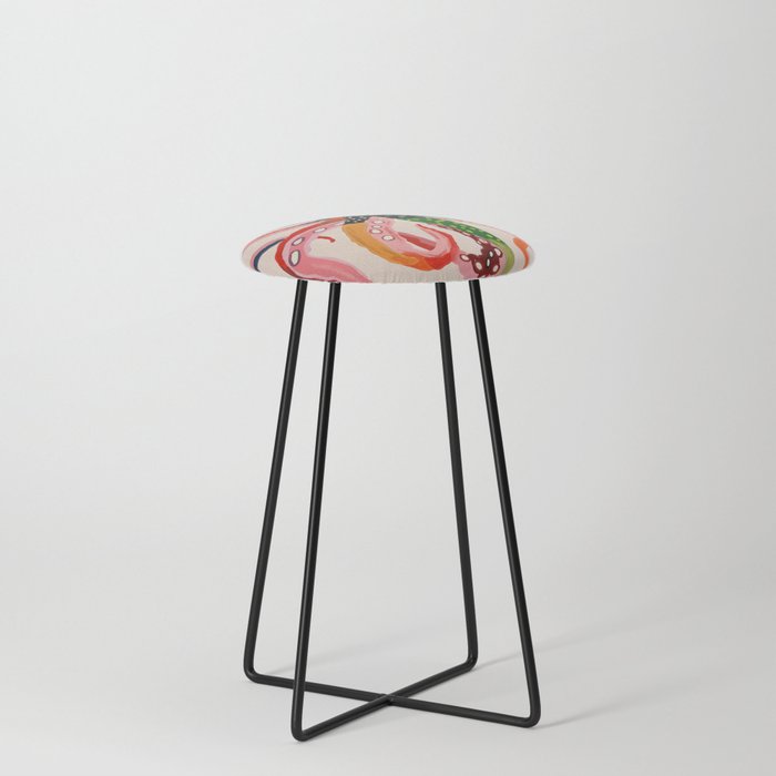 Colorful Octopus II Stool Gallery Image 3