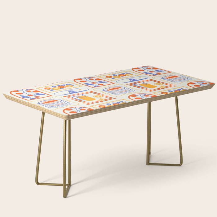 Summer vacation patchwork art pattern Coffee Table Gallery Image 2