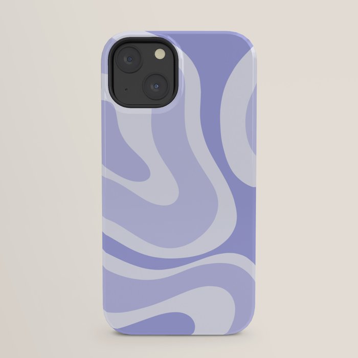 Modern Retro Liquid Swirl Abstract in Light Lavender Purple iPhone Case Gallery Image 21
