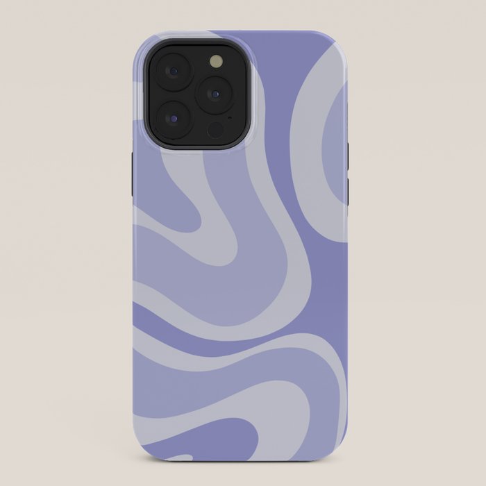 Modern Retro Liquid Swirl Abstract in Light Lavender Purple iPhone Case Gallery Image 36