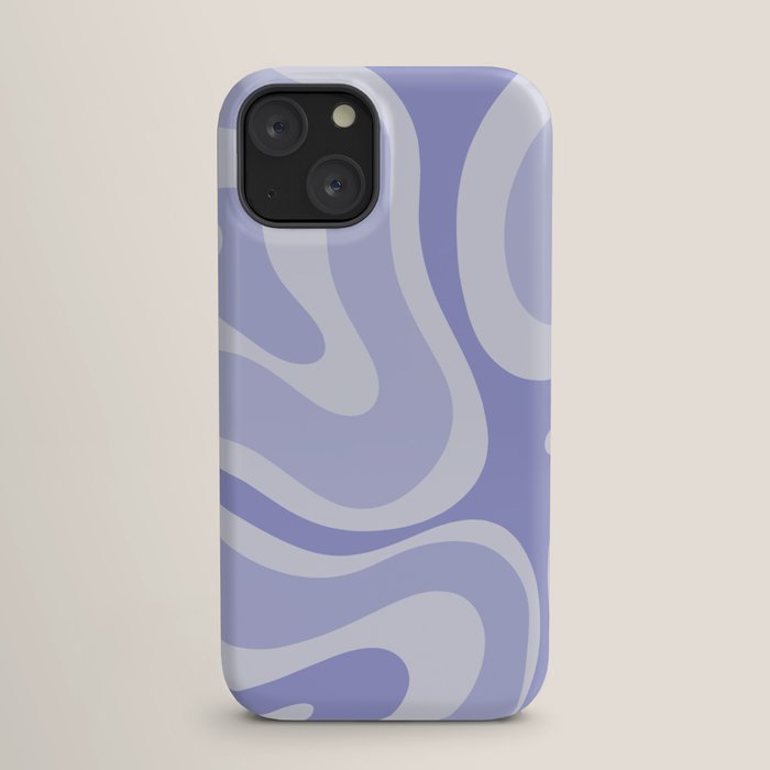 Modern Retro Liquid Swirl Abstract in Light Lavender Purple iPhone Case Gallery Image 17