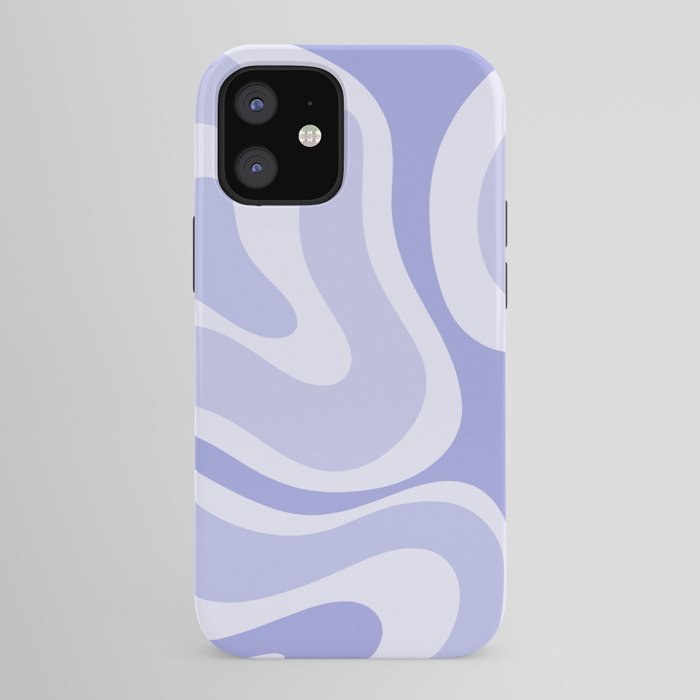 Modern Retro Liquid Swirl Abstract in Light Lavender Purple iPhone Case Gallery Image 41