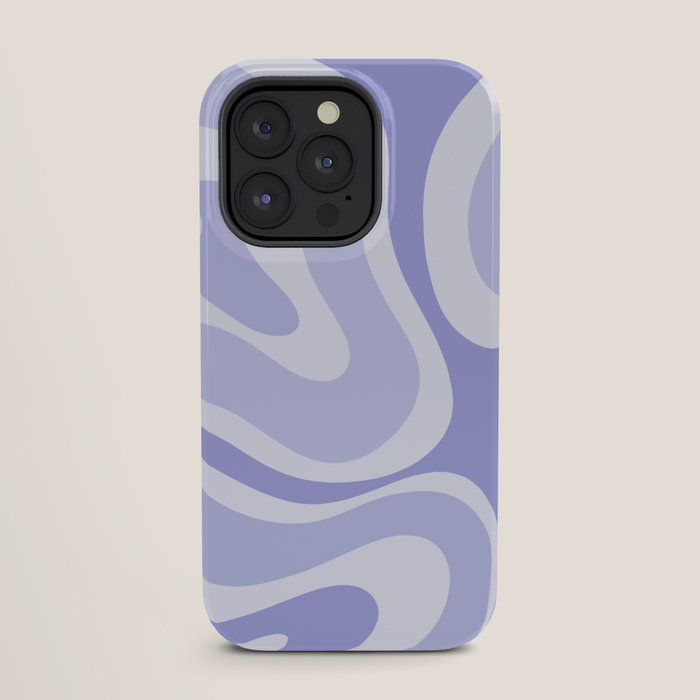 Modern Retro Liquid Swirl Abstract in Light Lavender Purple iPhone Case Gallery Image 27