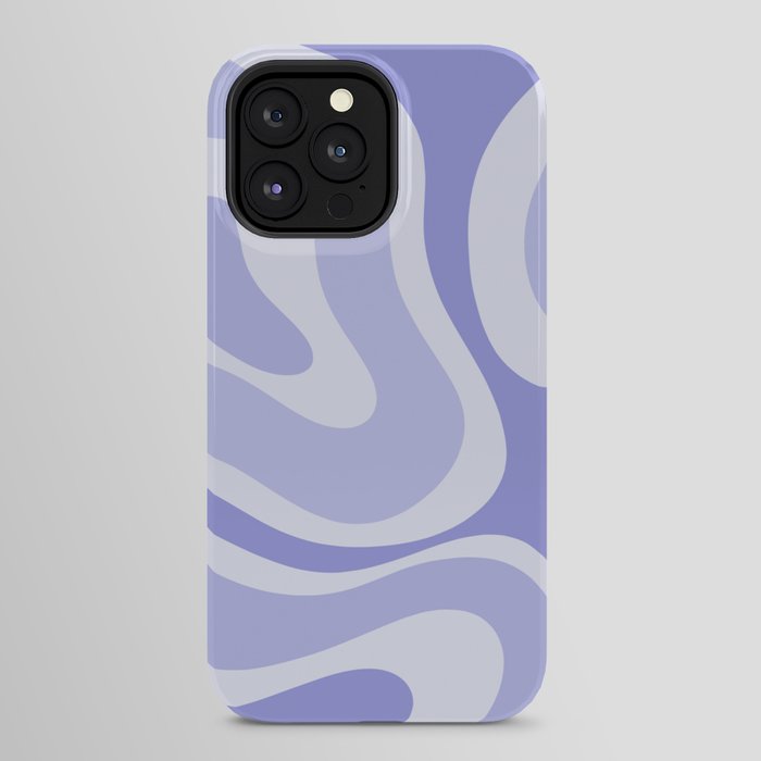 Modern Retro Liquid Swirl Abstract in Light Lavender Purple iPhone Case Gallery Image 32