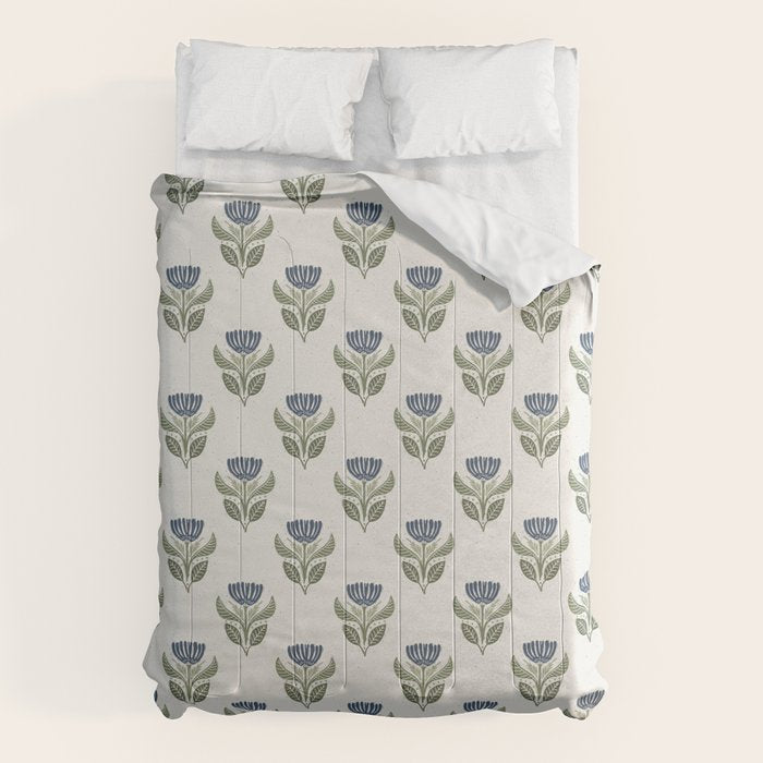 Stamped Floral Comforter Gallery Image 1