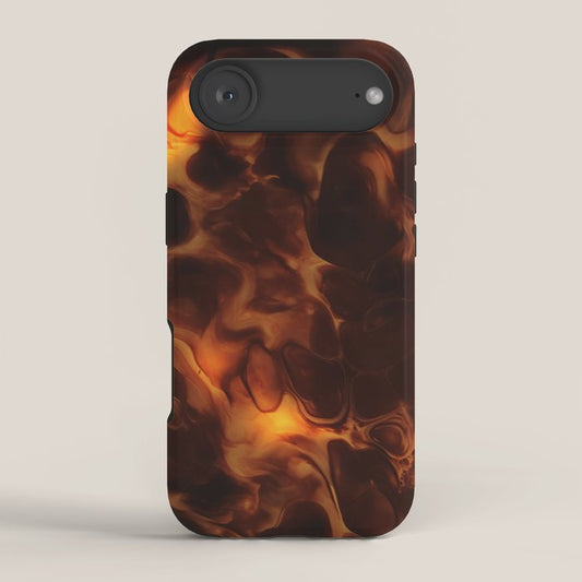 Dark Coffee Tortoiseshell Turtle Pattern iPhone Case Gallery Image 2