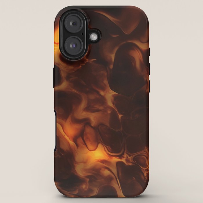 Dark Coffee Tortoiseshell Turtle Pattern iPhone Case Gallery Image 5