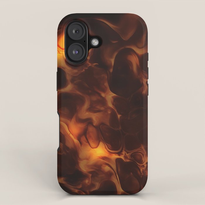 Dark Coffee Tortoiseshell Turtle Pattern iPhone Case Gallery Image 1