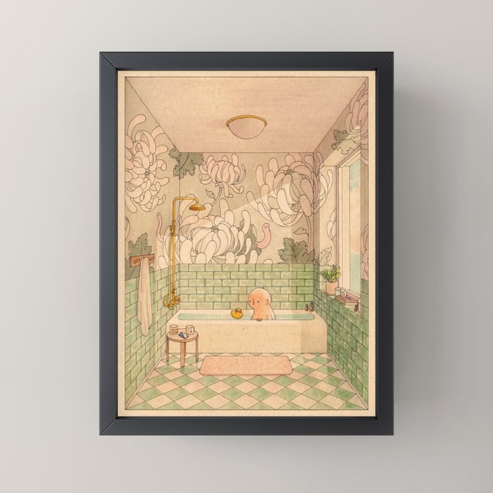 Bath in Green Mini Art Print Gallery Image 3