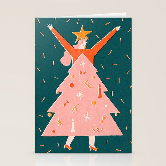 Christmas tree dress Stationery Card Gallery Image 2