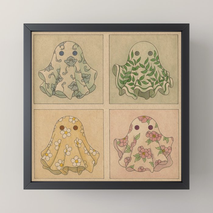 Floral Ghosties Mini Art Print Gallery Image 3