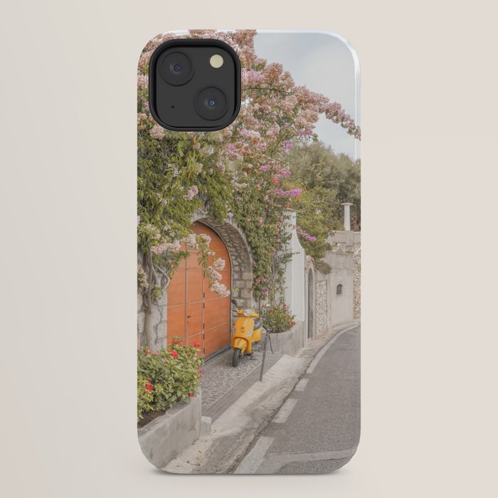 Floral Road on Capri Island | Pastel Color Street in Italy Summer Art Print | Wanderlust Vibes Travel Photography iPhone Case Gallery Image 30