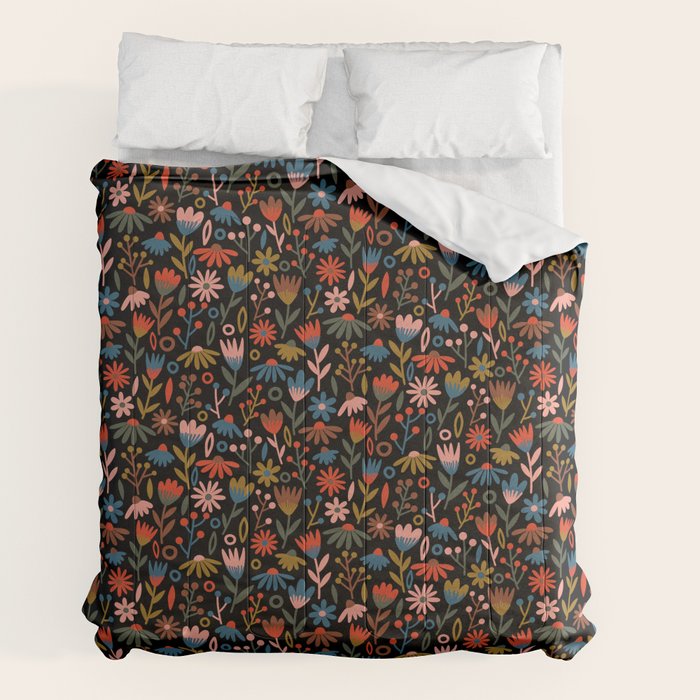 Exotic Midnight Floral Garden Comforter Gallery Image 7