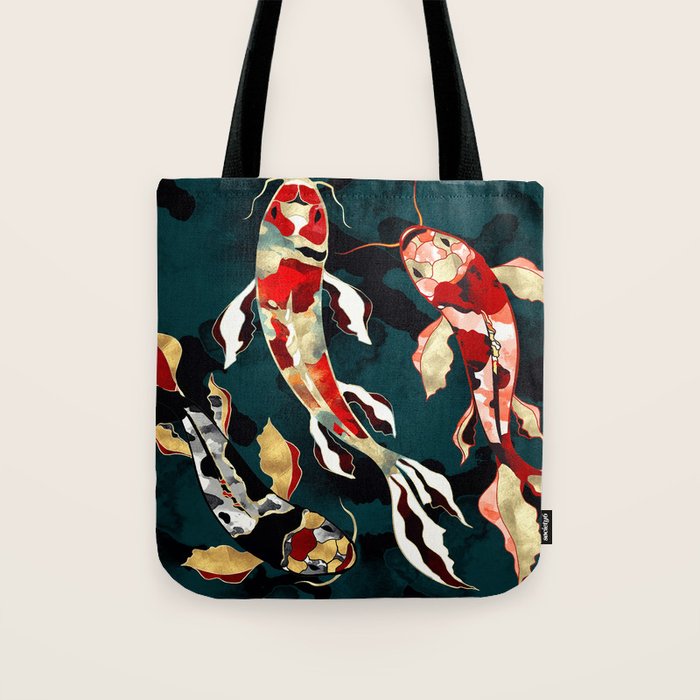 Metallic Koi Tote Bag Gallery Image 1