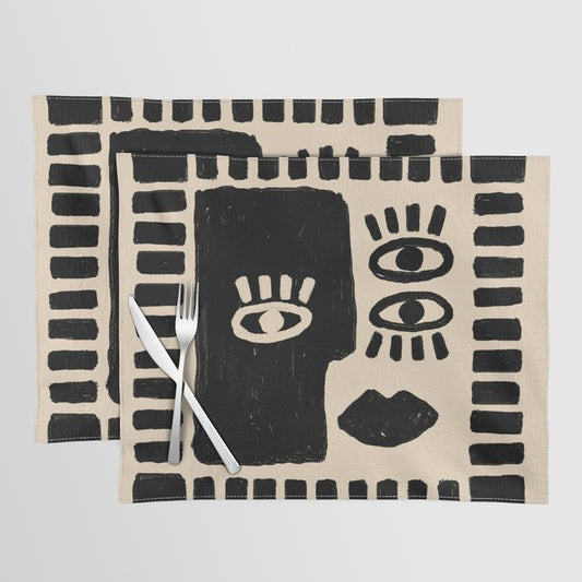 Artsy Face Placemat Gallery Image 1