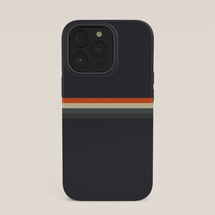 Fujitaka - Classic Dark Retro Stripes iPhone Case Gallery Image 35