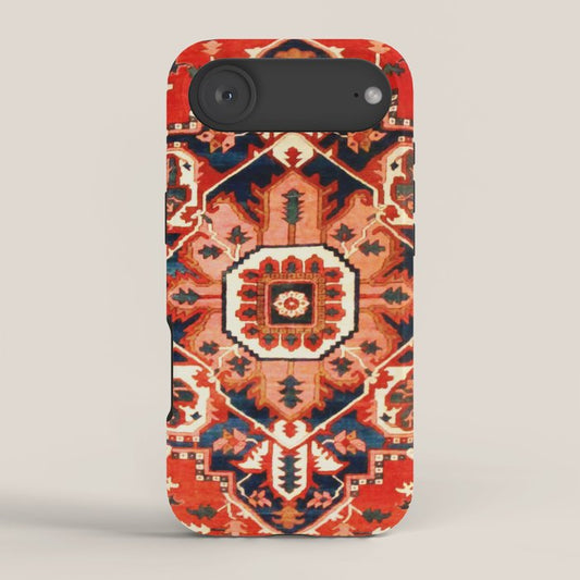 Heriz Serapi Azerbaijan Antique Persian Rug Print iPhone Case Gallery Image 2