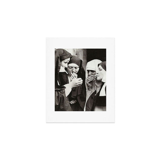 Nuns Smoking Art Print Gallery Image 1