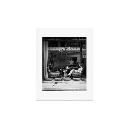 Morning coffee in a cafe - Black and white street photography Art Print Gallery Image 2