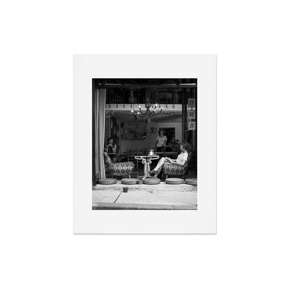 Morning coffee in a cafe - Black and white street photography Art Print Gallery Image 5